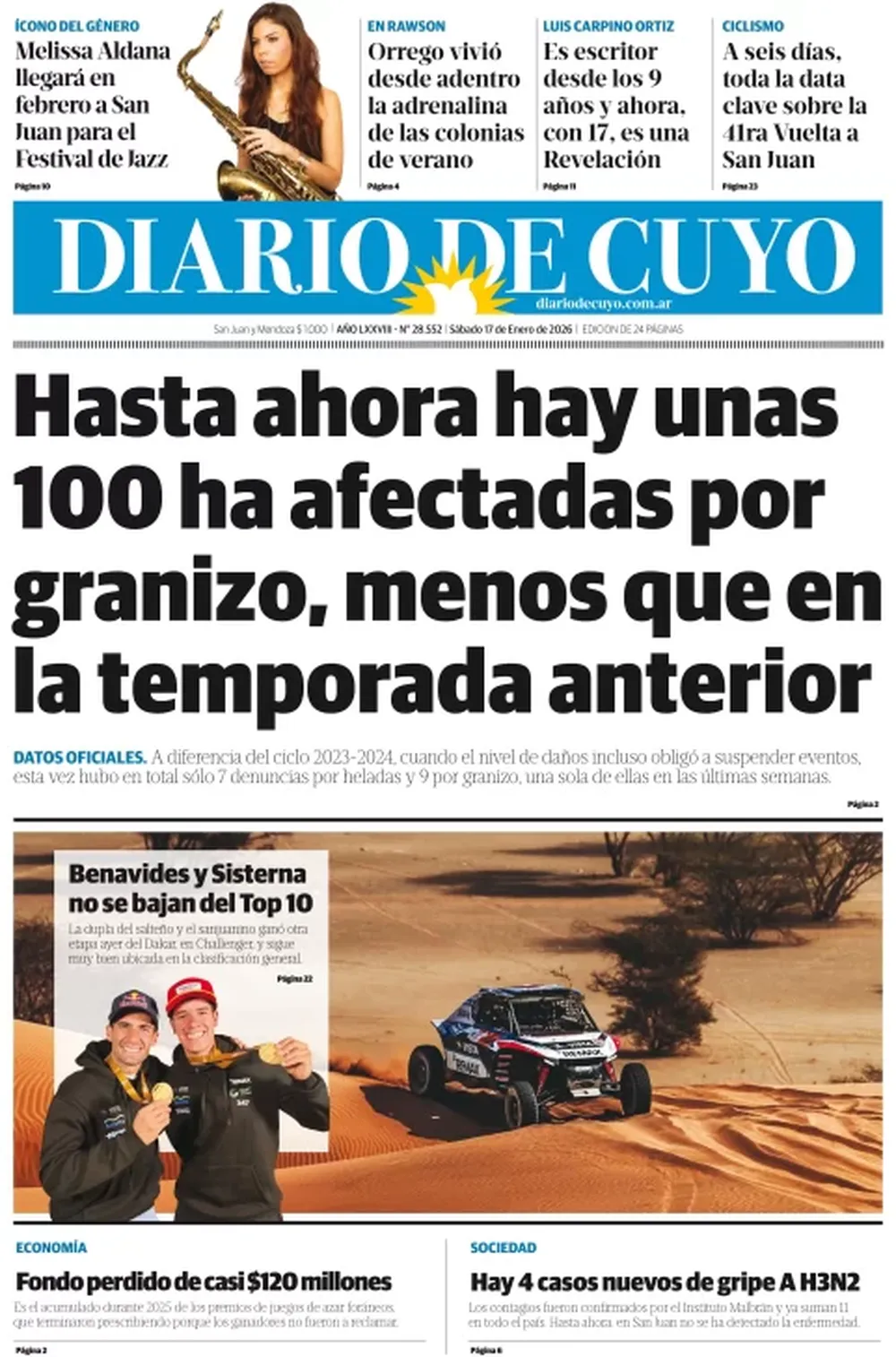 Tapa Edición 17 de Enero 2026
