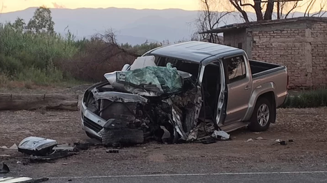 Así quedó la camioneta de Silva.