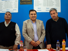 Vicente Mancuso, Juan Valiente y Gerardo Iturrieta serán quienes manejen la Liga por dos años más. Foto: Prensa LSF Vicente Mancuso, Juan Valiente y Gerardo Iturrieta serán quienes manejen la Liga por dos años más. Foto: Prensa LSF