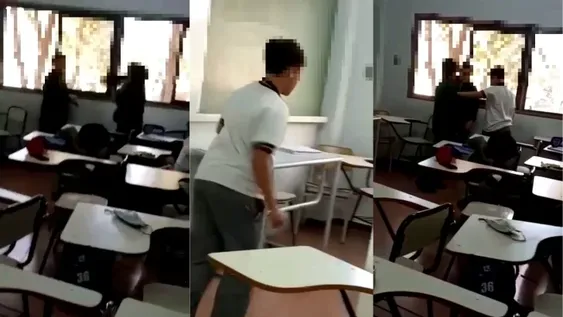 [VIDEO] Nueva pelea escolar, esta vez de alumnos del colegio secundario de la Católica