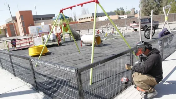 Dicen que en 10 días inaugurarán la primera plaza blanda en Pocito