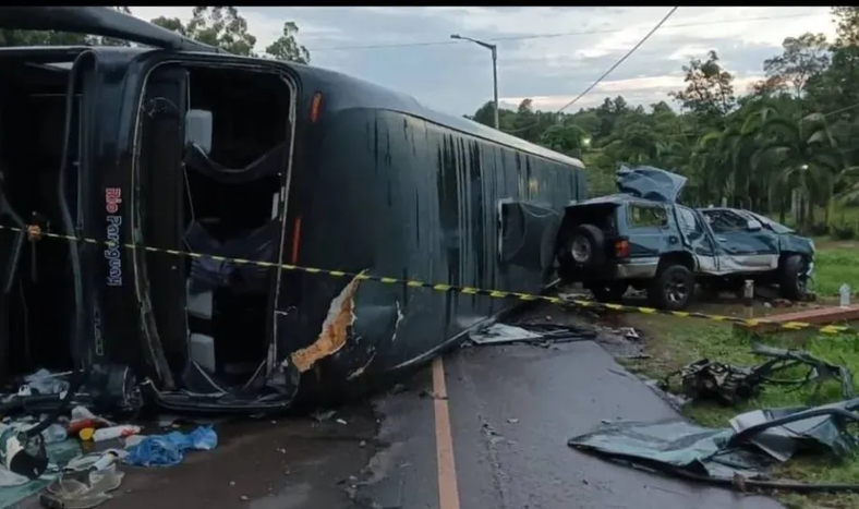 Así quedó uno de los dos colectivos.