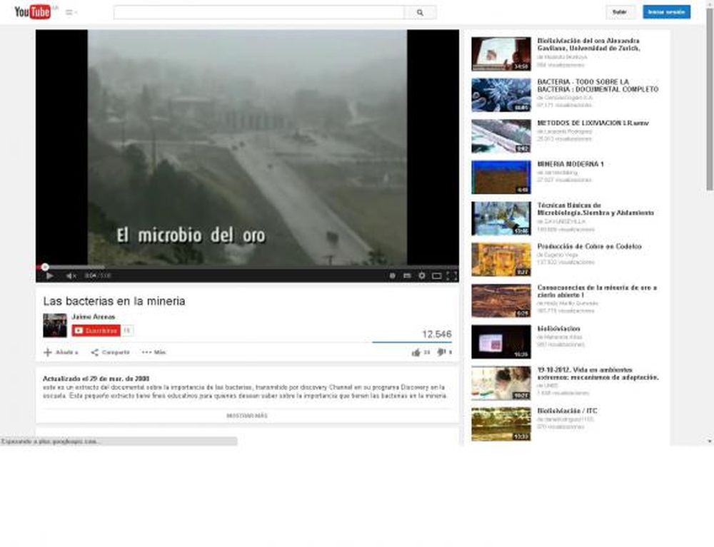 Las bacterias en la minería