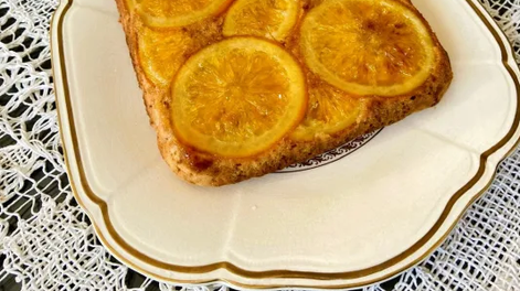 Torta de naranja invertida