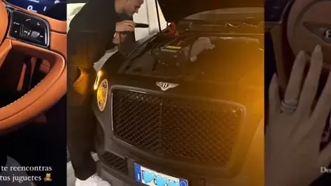 Wanda Nara quiso presumir uno de sus autos de lujo, pero se rompió y hay video
