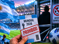 Casi 600 sanjuaninos no podrán ir al Mundial 2026. Imagen generada con IA. Casi 600 sanjuaninos no podrán ir al Mundial 2026. Imagen generada con IA.