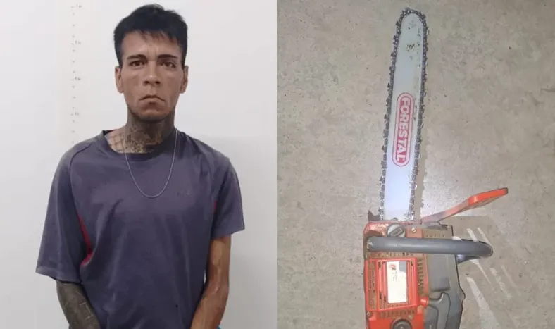 Una mujer y su hijo redujeron a un sujeto que intentó robarles una motosierra