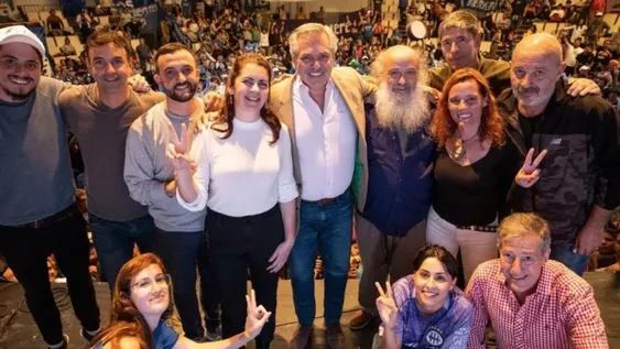 Alberto en un acto del Movimiento Evita: “Buscamos que los que más ganan sean los que más aporten”