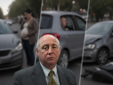 En 2018 el juez Enrique Mattar protagonizó dos accidentes viales y según expresó él en una entrevista por andar con el carnet vencido estuvo cinco años inhabilitado para manejar cualquier vehículo motor. Imagen recreada con IA. En 2018 el juez Enrique Mattar protagonizó dos accidentes viales y según expresó él en una entrevista por andar con el carnet vencido estuvo cinco años inhabilitado para manejar cualquier vehículo motor. Imagen recreada con IA.