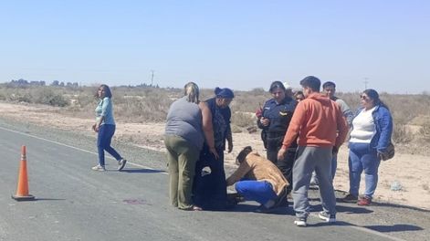 Una joven intentó cruzar la ruta y fue embestida por una mujer en moto: las dos terminaron hospitalizadas