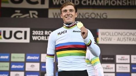 Remco Evenepoel es el nuevo campeón mundial en contrarreloj, mientras que Dotti terminó 46°