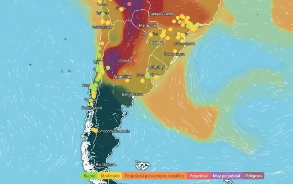 San Juan aparece como uno de los lugares con peor calidad de aire del país