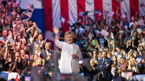 Clinton fue nominada como la candidata presidencial por el Partido demócrata