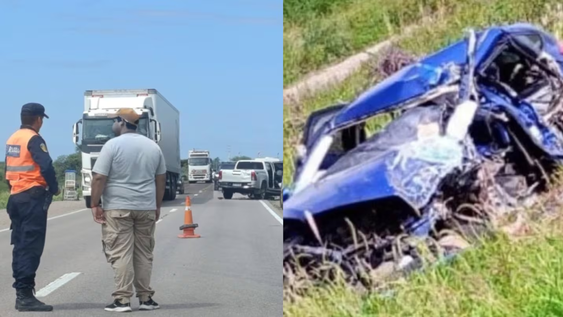 Choque frontal en la ruta 34: murieron tres integrantes de una familia en el acto. (Fotos: gentileza El Liberal / Info del Estero).