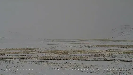 Las fotos de Veladero tras las nevadas tardías