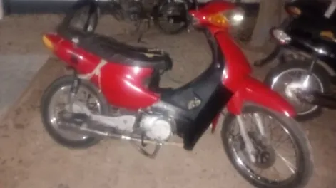 Moto encontrada por la Policía.