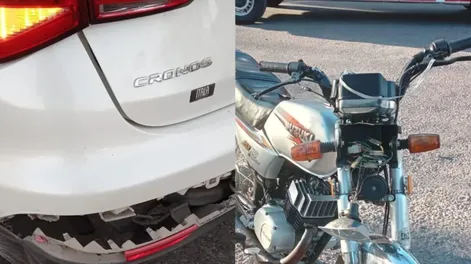 Motociclista resultó herida tras chocar contra un remís