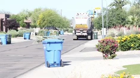 [VIDEO] Utilizó un contenedor de basura para atrapar a un cocodrilo que estaba en la vereda de su casa