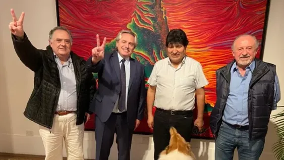 Alberto Fernández y Evo Morales celebraron el triunfo del MAS con una cena en Olivos