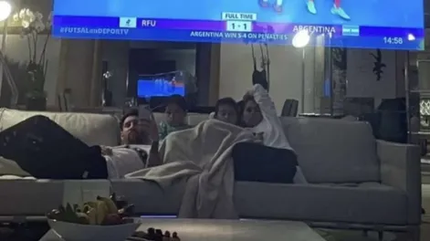 El extraño living de los Messi: el detalle de la foto que publicó el rosarino