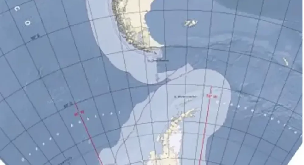 Polémica por un mapa oficial en el que Chile se adjudica 5.000 km² de espacio marítimo argentino