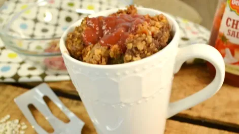 Receta de Pastel de carne en taza.