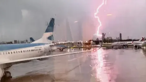 Tormenta. Aeropuerto. Imagen ilustrativa.-
