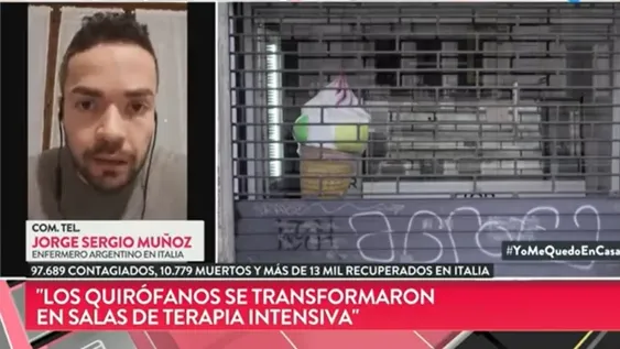 Un enfermero sanjuanino que trabaja en una Terapia de Italia: “Sólo pudimos sacar con vida a 3”