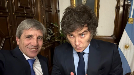Javier Milei y Luis Caputo.