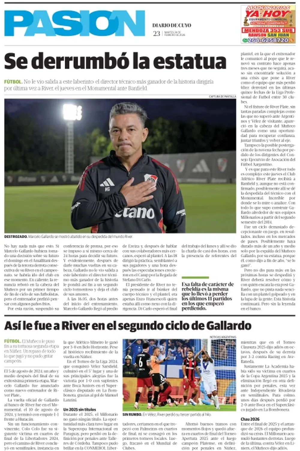 Tapa Pasión 24 de Febrero 2026