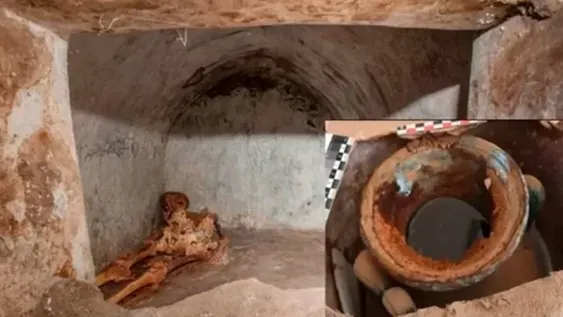 Hallan un líquido en una tumba de Pompeya y estudian si es el vino más antiguo de la historia