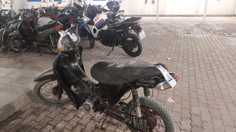 Moto secuestrada.