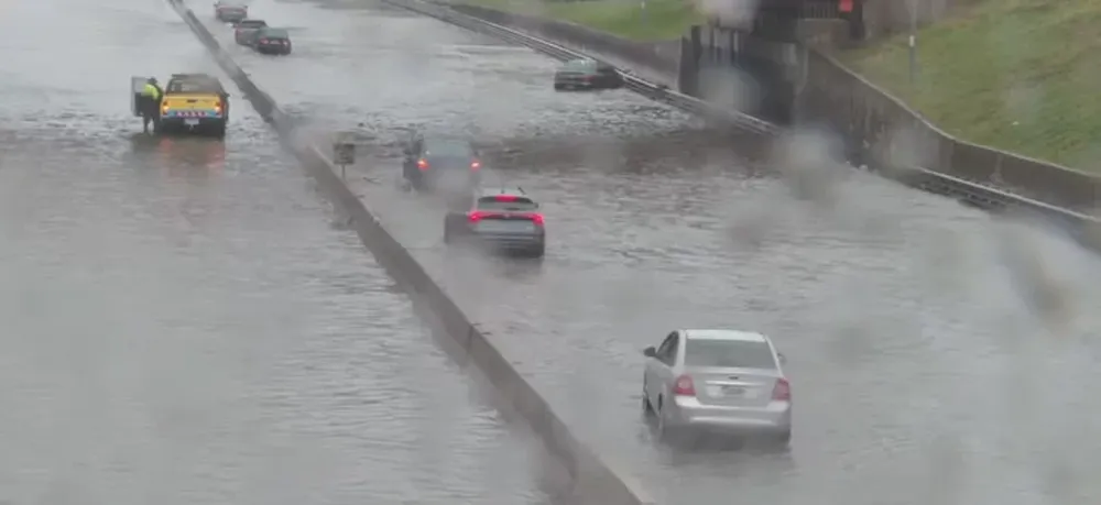 Buenos Aires bajo el agua. (Captura TN)