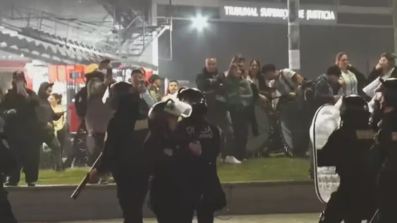 Incidentes en el Obelisco.
