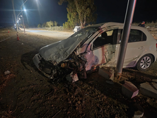 Uno de los autos involucrados en el grave accidente. Uno de los autos involucrados en el grave accidente.