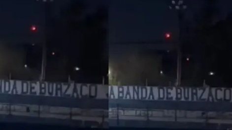 Apareció una aterradora figura en la tribuna de un club y las imágenes son escalofriantes