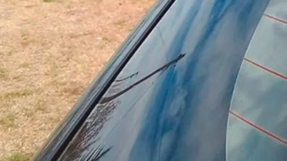 Asegura que la imagen de Jesús apareció en el vidrio trasero de un auto