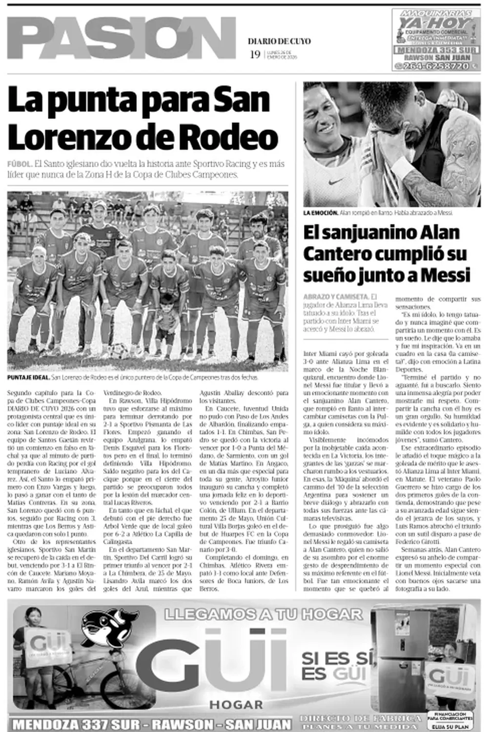 Tapa Pasion 26 de Enero 2026