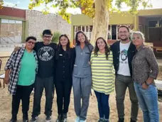 El equipo: Tachi Sáez, Berny Garay Pringles, Andrea Gentili, Celeste Fuentes, Marta Sisterna, Marcelo Olivero y La Negra López