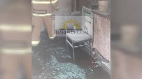 Así quedó una de las habitaciones de la casa de Chimbas.-