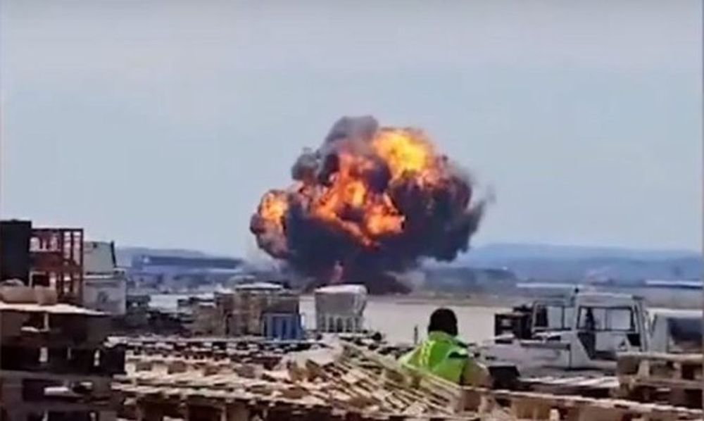Un avión de la Fuerza Aérea Española se estrelló durante una exhibición