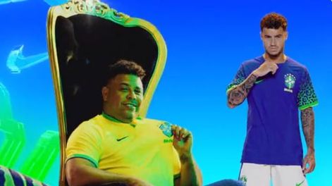 Brasil presentó la camiseta que usará en el Mundial con figuras del presente y del pasado