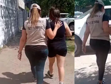 El momento en el que rescatan a la presunta víctima en Chaco. El momento en el que rescatan a la presunta víctima en Chaco.