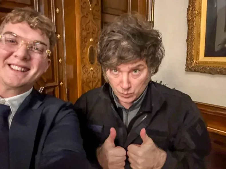 El creador de Libra, Hayden Davis y Javier Milei.