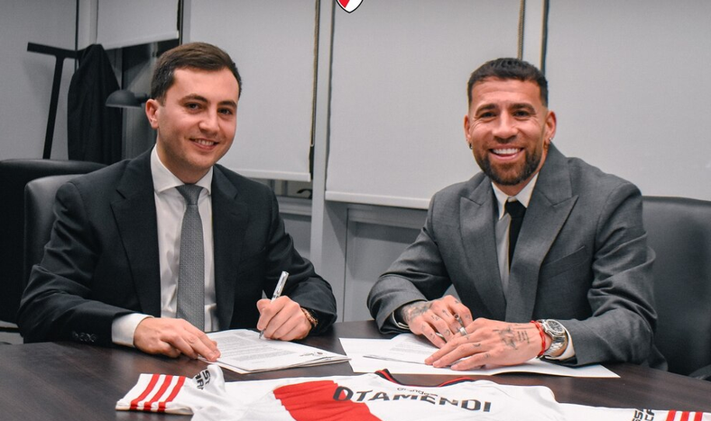 Nicolás Otamendi, el primer refuerzo de River.
