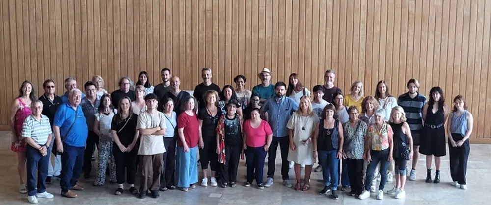 Buena parte de los artistas visuales sanjuaninos que formarán parte de la exposición en el Juan Victoria