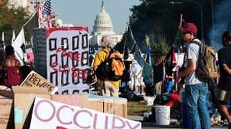 Los “indignados” irrumpieron en las oficinas del Senado de EEUU