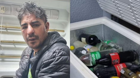 El sospechoso intentó huir con el fernet y la coca en moto junto a una mujer que logró escapar. Fue reducido por el damnificado y vecinos.