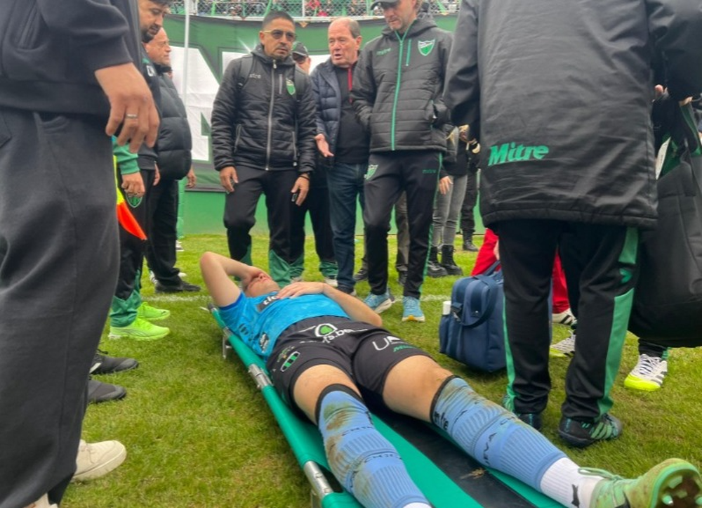 Facundo Masuero tras la agresión.