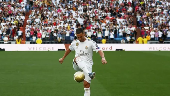 Real Madrid presentó a Hazard en el Bernabéu